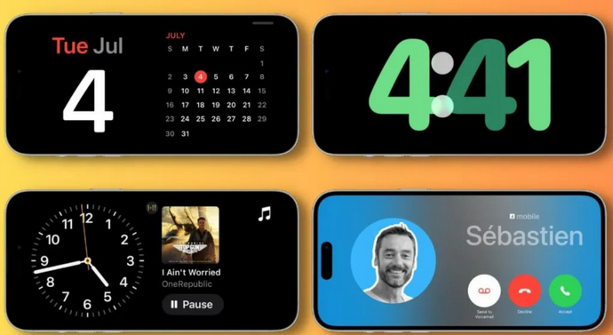 大化苹果手机维修分享iOS17横屏充电待机显示有什么好处 