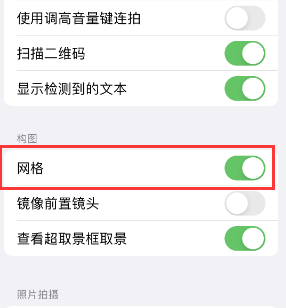 大化苹果手机维修网点分享iPhone如何开启九宫格构图功能 