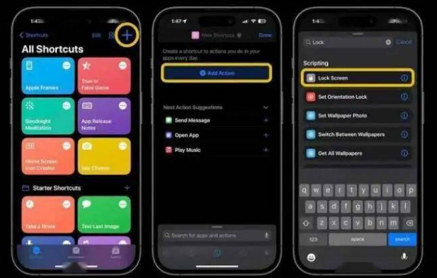 大化苹果14锁屏维修店分享iPhone14升级iOS16.4后如何创建锁屏快捷方式 