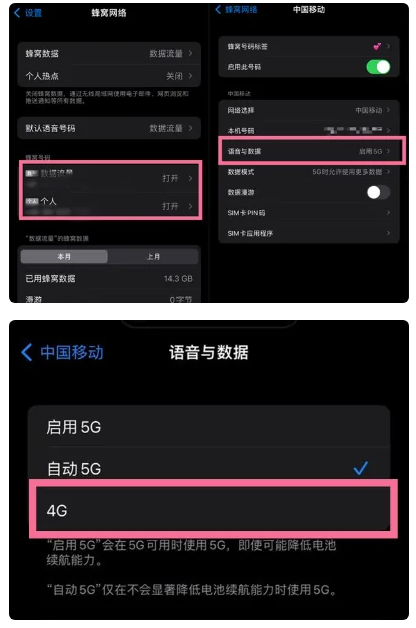 大化苹果手机维修分享iPhone14如何切换4G/5G? iPhone14 5G网络切换方法 