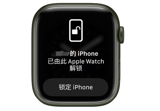 大化苹果手机维修分享用 AppleWatch 解锁配备面容 ID 的 iPhone方法 