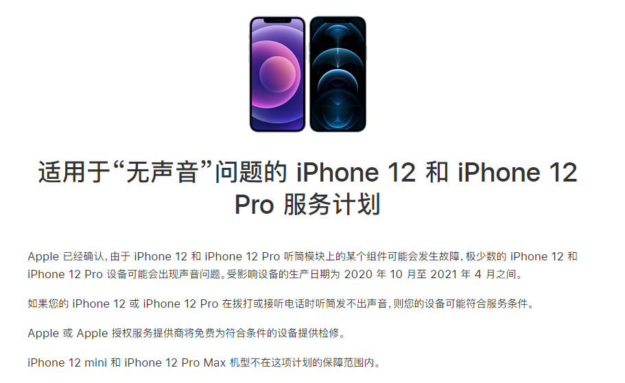 大化苹果手机维修分享iPhone 12/Pro 拨打或接听电话时无声音怎么办 